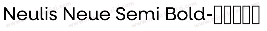 Neulis Neue Semi Bold字体转换